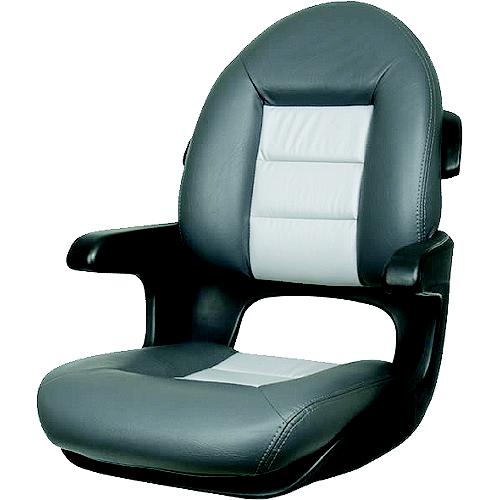 Tempress Elite Helm High Back Seat, Black Shell, Charcoal/Grey Cushions - 57017 - 107-57017F1
