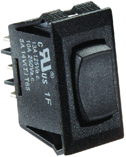 Switch-Rockr 10A On-Off-On Blk - S341 - 350-S341F1