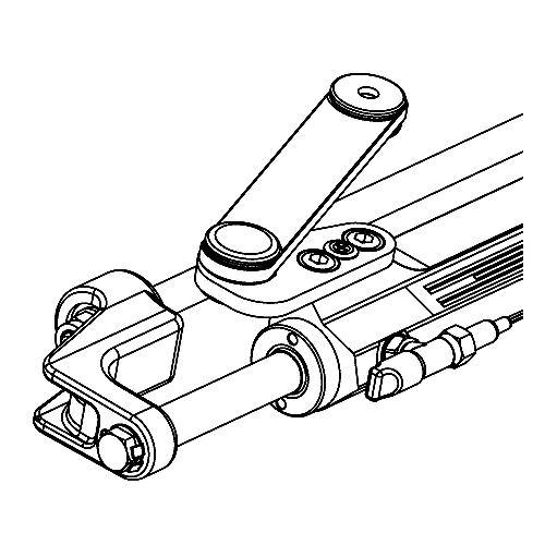Uflex Uc130Svs1 Silversteer™ Front Mount Hydraulic Steering Cylinder W/Straight Arm, 7.93Cu.In. - Uc130-Svs 1 - 216-Uc130Svs1F1