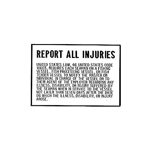 Fishing Boat Injury Plaque - P230 - 22-P230F1