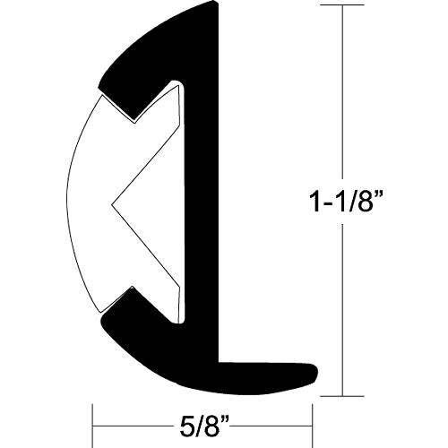 Rub Rail Alum. 1-1/8