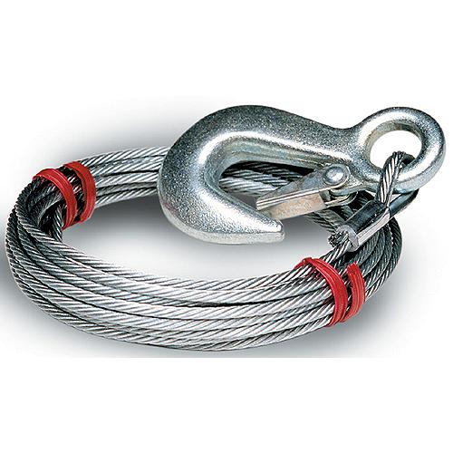Tie Down Engineering Galvanized Steel 7 X 19 Winch Cable With Galvanized Latch Hook - 59385 - 241-59385F1