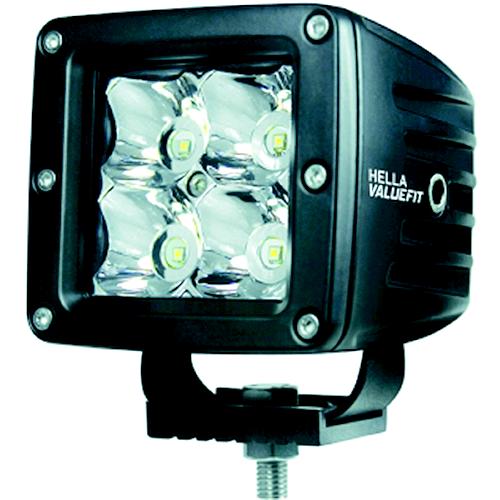 Hella 357204821 Valuefit Cube 4 Led Flood Light Kitkit, Black - 357204821 - 265-357204821F1