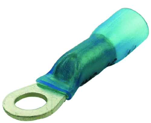 Fultyme Rv Heat Shrink Ring Terminal, 16-14 Ga., #10 Stud, Blue, 25/Pk - 5121 - 590-5121F1