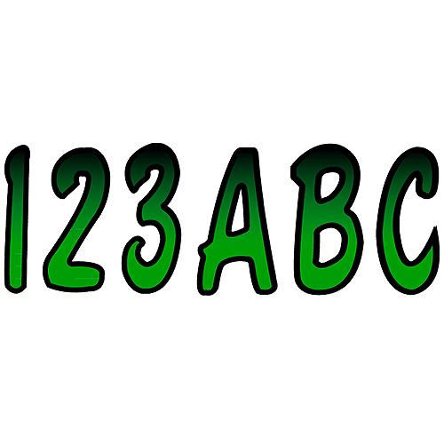 Hardline Series 200 Registration Kit, Cursive Font With Top To Bottom Color Gradations (Includes 4 Sets Of 3