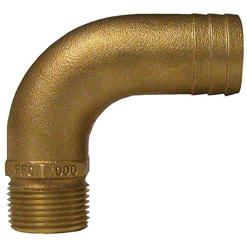 Groco Ffc Bronze Full Flow 90 Degree Pipe-To Hose Adapter With Npt Thread - Ffc-2000 - 34-Ffc2000F1