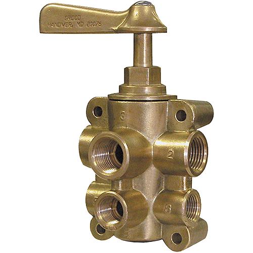 Groco 6-Port Fuel Valve 1/2