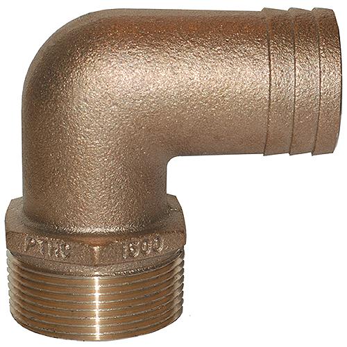 Groco Pthc Bronze Standard Flow 90° Pipe-To-Hose Adapter With Npt Thread - Pthc-1125 - 34-Pthc1125F1