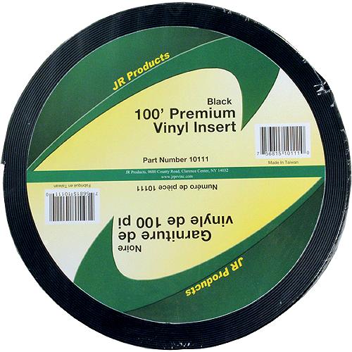 Jr Products Vinyl Insert - Premium, 100' Black - 10111 - 342-10111F1