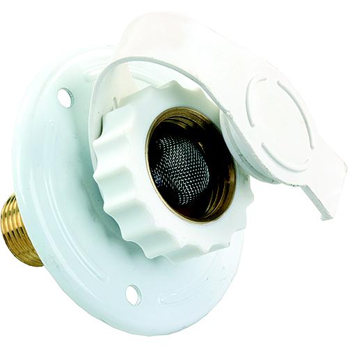 Jr Products 62165 Metal Rv City Water Flange - 62165 - 342-62165F1