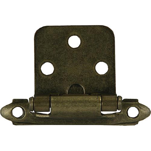 Jr Products Self-Closing Flush Mount Hinge, Antique Brass - 70585 - 342-70585F1