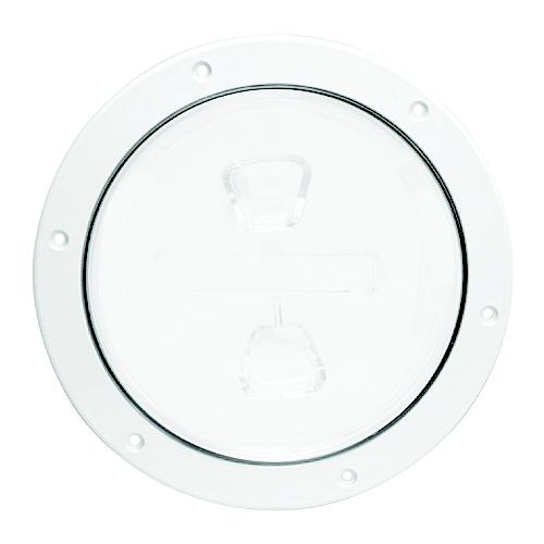 Beckson Screw Out Deck Plate With Standard Trim Ring, Dimple Center - Dp62-W - 35-Dp62Wf1