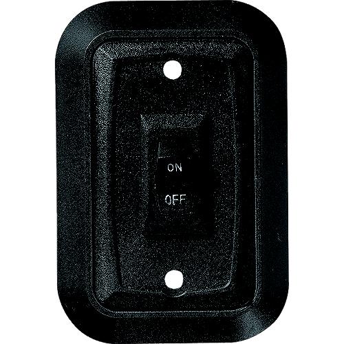 Rv Designer S652 Dc Single Wall Switch W/Plate, Black - S652 - 350-S652F1
