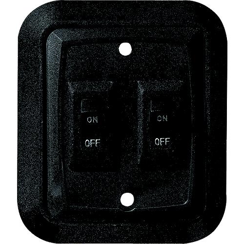 Rv Designer S656 Dc Dual Wall Switch In Plate, Black - S656 - 350-S656F1