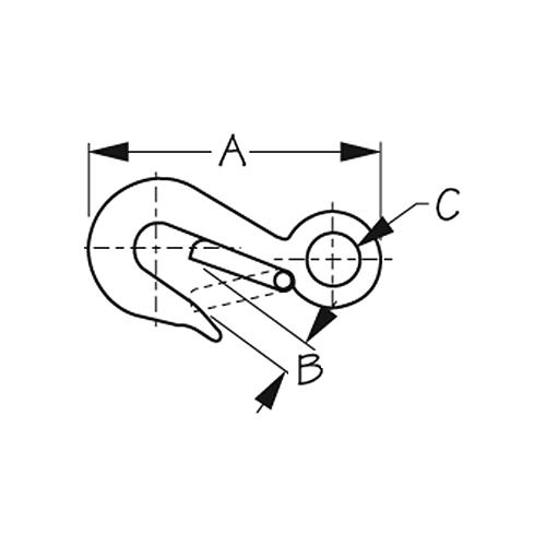 Seadog 1383051 Bronze Fast Eye Safety Snap Hook 1,500 Lb Capacity 1/8 Diameter - 138305-1 - 354-1383051F1