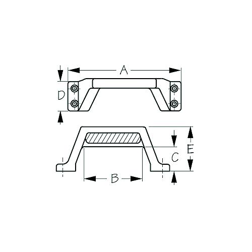 Seadog 2272621 Nylon Step Handle, Flat Dark Earth - 227262-1 - 354-2272621F1