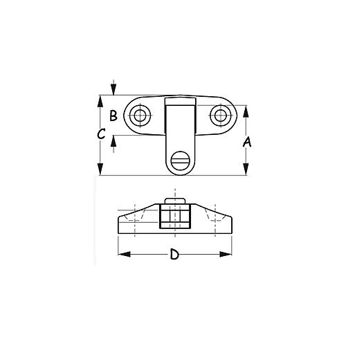 Adjustable Angle Deck Hinge - 270260-1 - 354-2702601F1