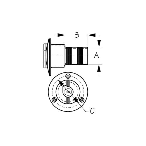 Seadog 351320L Locking Gas Hose Deck Fill W/Keys, 1-1/2