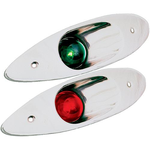 Seadog 400180 Flush Mount Port & Starboard Side Lights, Stainless, 1 Pr. - 400180 - 354-400180F1