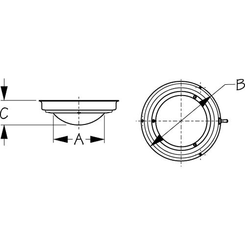 Seadog 4001901 Stainless Steel Dome Light, 12V With On/Off Switch, 5-1/2