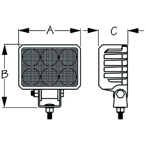 Seadog 4053353 Led Rectangular Flood Light, 9-36V - 405335-3 - 354-4053353F1