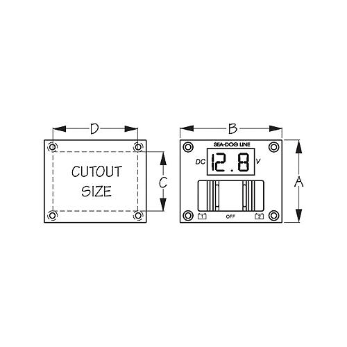 Sea-Dog 425020 Wave Led Battery Test Rocker Switch Panel - 425020-1 - 354-4250201F1