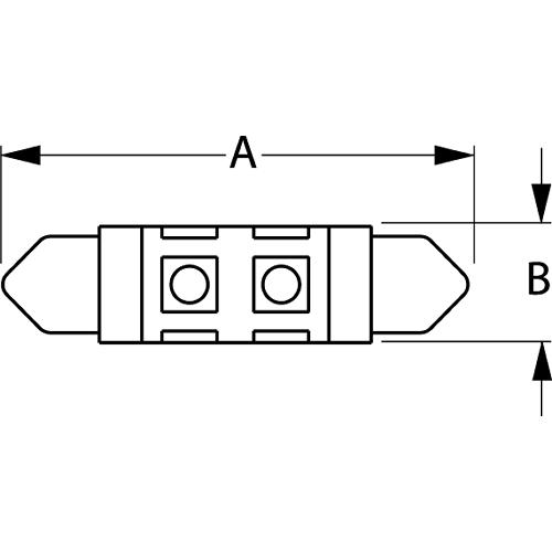 Seadog 442431 Nickel Plated Brass 4 Led White Lights 12.8V .4 Watt All Around Festoon - 442431-1 - 354-4424311F1