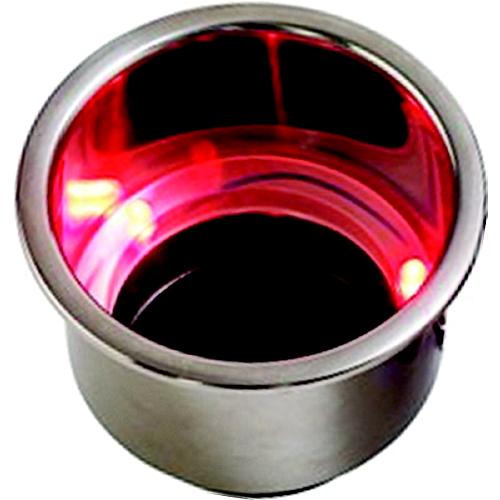 Led Flush Mount Combo Drink Holder W/Drain Fitting - 588071-1 - 354-5880711F1