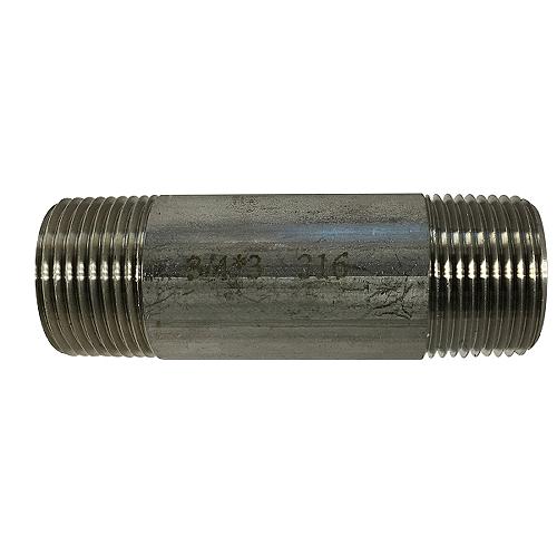 70080 316 Stainless Steel Nipple, 3/4