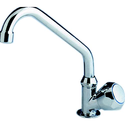 Scandvik 10169 Standard Cold Water Tap With Double Bend Swivel Spout, Standard Knob - 10169P - 390-10169Pf1