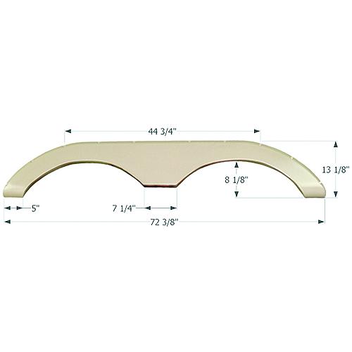 Icon Technologies Tandem Keystone Fs774 Rv Fender Skirts - 1637 - 398-01637F1
