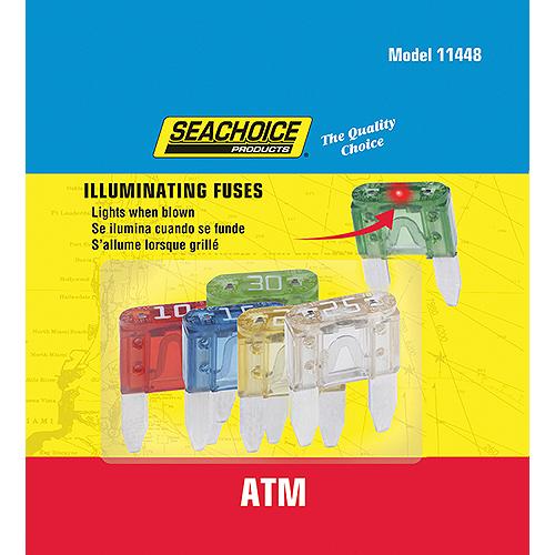 Seachoice Atm Indicating Fuse Assortment, 5Ea - Sc11448 - 50-11448F1
