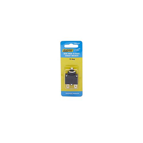 Seachoice Mini Push To Reset Circuit Breaker, 15 Amp - 13401 - 50-13401F1