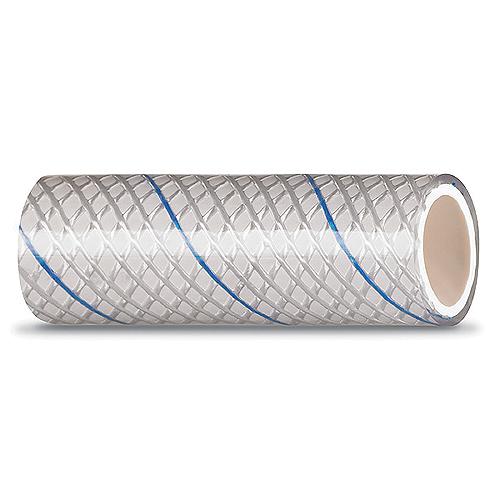 Seachoice 23561 Clear Reinforced Pvc Tubing W/Blue Tracer - 164 Series 1/2