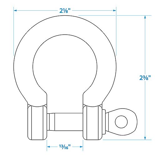 Seachoice Stainless Steel Anchor Shackle - 43181 - 50-43181F1