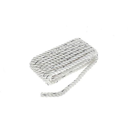 Seachoice Premium 3-Strand Twisted Nylon Dock Line, White With Blue Tracer, 5/8