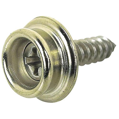 Seachoice Stainless Steel Button Stud With Tapping Screw#8 X 3/8