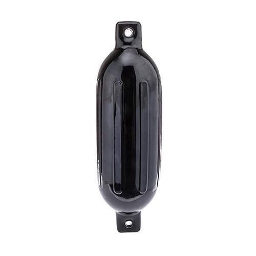 Seachoice 79061 Twin Eye Ribbed Fender, Black, 6.5 X 23