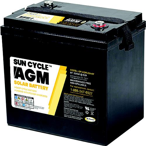 Go Power! 77606 Sun Cycle Agm Solar Battery, 6V - 77606 - 584-77606F1