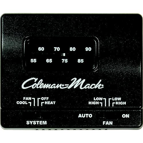 Coleman-Mach 73303861 12V Analog Cool Only Thermostat, Black - 7330-3861 - 588-73303861F1