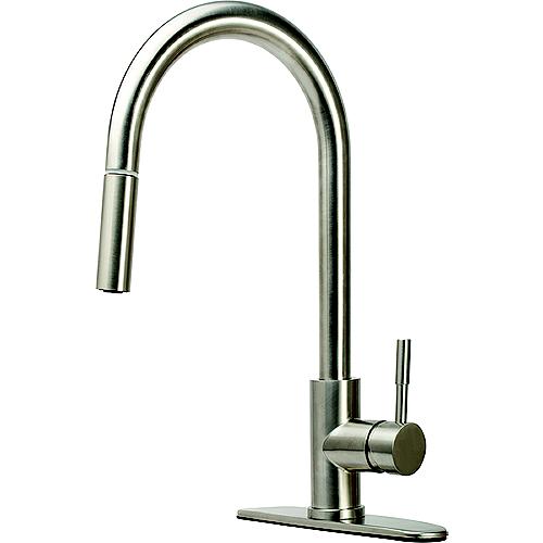 Dura Faucet Dfmk530Slksn Streamline Pull-Down Kitchen Faucet, Satin Nickel - Df-Mk530Slk-Sn - 621-Dfmk530Slksnf1