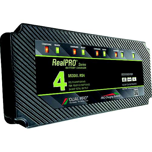 Dual Pro Rs4 Realpro Series Battery Charger, 24 Amp, 4 6 Amp Banks - Rs4 - 652-Rs4F1