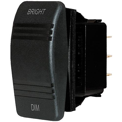 Contura Rocker Switch, Mom On/Off/Mom On, Black - 8291-Bss - 661-8291F1