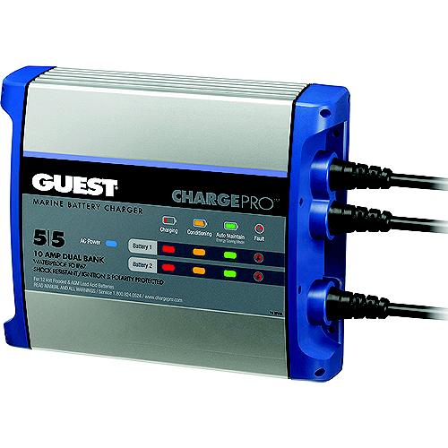 Guest 2711A Chargepro On-Board Battery Charger, 10 Amps, 2 Banks - 2711A - 85-2711Af1