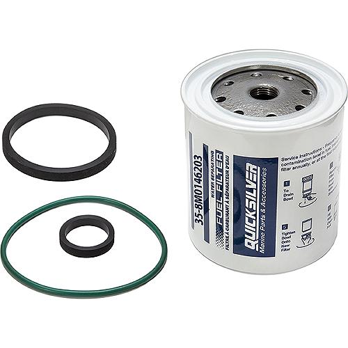 Quicksilver 8M0146203 Water Separating Fuel Filter Element W/O Bowl, Spin On - 8M0146203 - 710-8M0146203F1