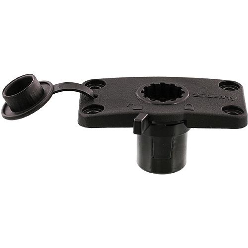 Scotty 244Lbk Flush Mount Bracket, Black, Locking - 0244L-Bk - 736-244Lbkf1