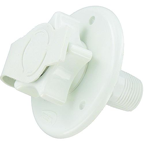 Valterra Flush Mount Water Inlet, White Plastic - A01-0168Vp - 800-A010168Vpf1