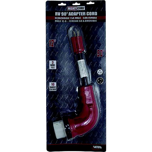 Valterra Mighty Cord 90° Adapter Cord, 15Am-50Af, Carded - A10-1550D90Vp - 800-A101550D90Vpf1
