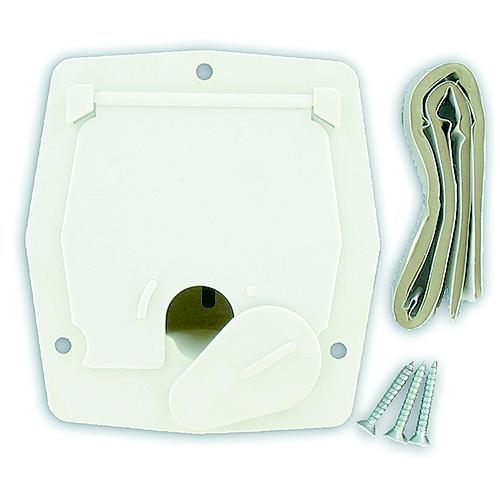 Valterra Cable Hatch, Small Square, White - A10-2143Vp - 800-A102143Vpf1