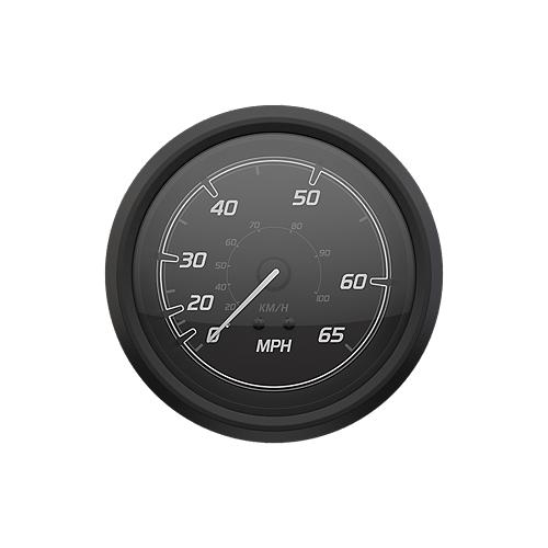 Quicksilver 8M6020100 Speedometer (65Mph), Black/Matte Black - 8M6020100 - 710-79-8M6020100F1